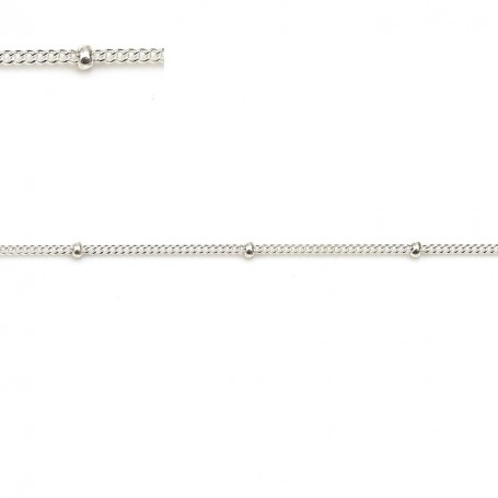 925 sterling silver chain with beads x50cm