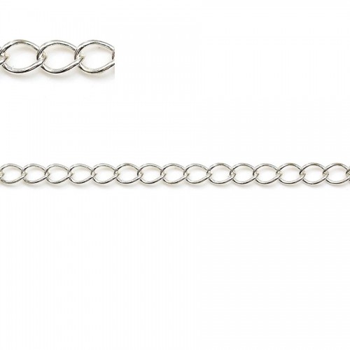 Chain sterling silver extends 3*4mm x 50cm