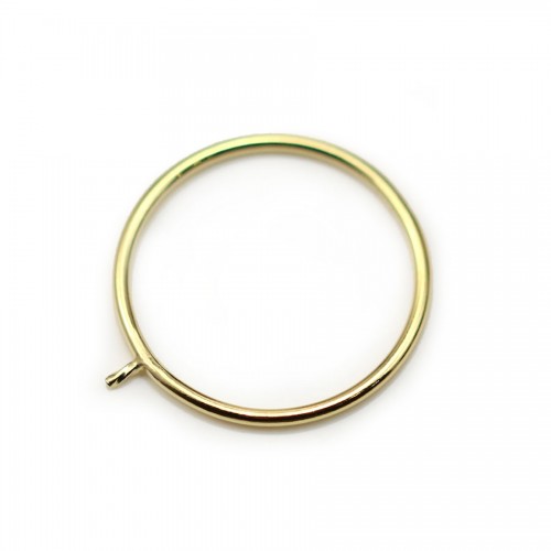 Anello di perle semiperforate riempito d'oro x 1 pezzo