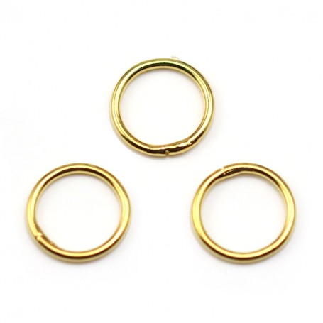 Rings welded, in round shape, in gold metal 1 * 10mm about 50pcs