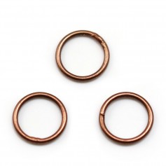 Geschweißte Ringe, runde Form, aus Metall, kupferfarben 1* 10mm ca. 50St