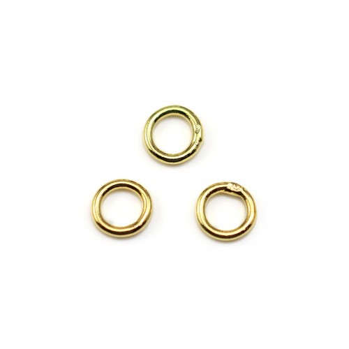 Runde, geschweißte Ringe aus vergoldetem Metall 1 * 6mm ca. 100St