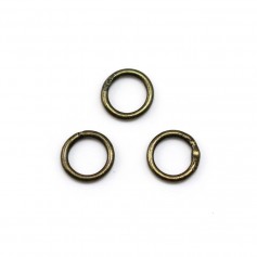 Geschweißte runde Ringe, bronzefarbenes Metall, 1x6mm ca. 100St