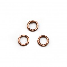 Geschweißte Ringe, runde Form, aus Metall, kupferfarben 1* 6mm ca. 100St