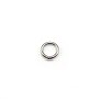 Welded rings, in rhodium metal, in round shape, 1 * 6mm about 100pcs