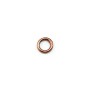 Rings welded, in round shape, in metal, copper color 1 * 7mm about 100pcs