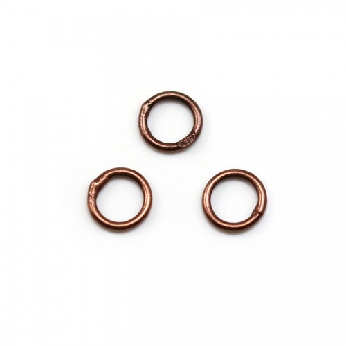 Geschweißte Ringe, runde Form, aus Metall, kupferfarben 1* 7mm ca. 100St