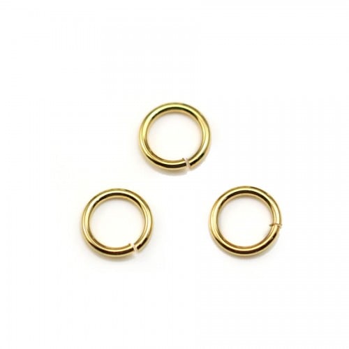 Open round rings in raw brass 8x1mm x 100pcs