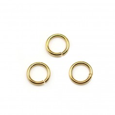 Rings open, in round shape, in gold metal 0.8 * 6mm about 100pcs