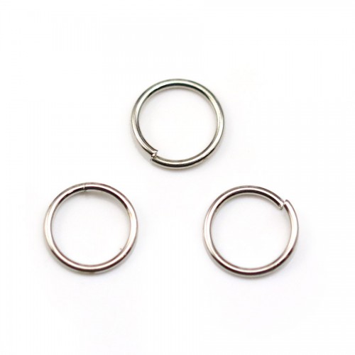 Rings open , in rhodium metal, in round shape, 0.8 * 8mm about 100pcs