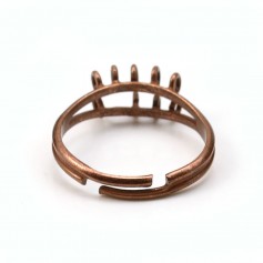 Adjustable ring in copper color, 10 rings, x 1pc