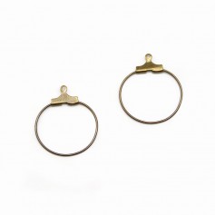Creole in brass color, to add in ear hook, 20mm x 20pcs