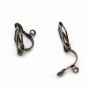 Ear clips with pad silver tone x 13mm x 4pcs