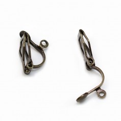 Ear clip, in metal on brass colored, 6 * 14mm x 10pcs