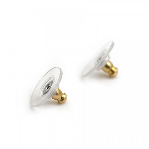 Plastic and metal stroller, for ear studs, 11.5mm x 20pcs