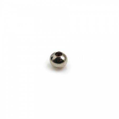 Beads in the shape of a ball, on a old silver color metal, 1.5 * 4mm x 20pcs