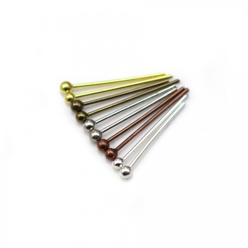 Nail on metal, in round ball head shaped, 0.6 * 15mm x 200pcs