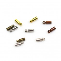 Tip in metal, used for cord and leather, 1.2mm x 20pcs