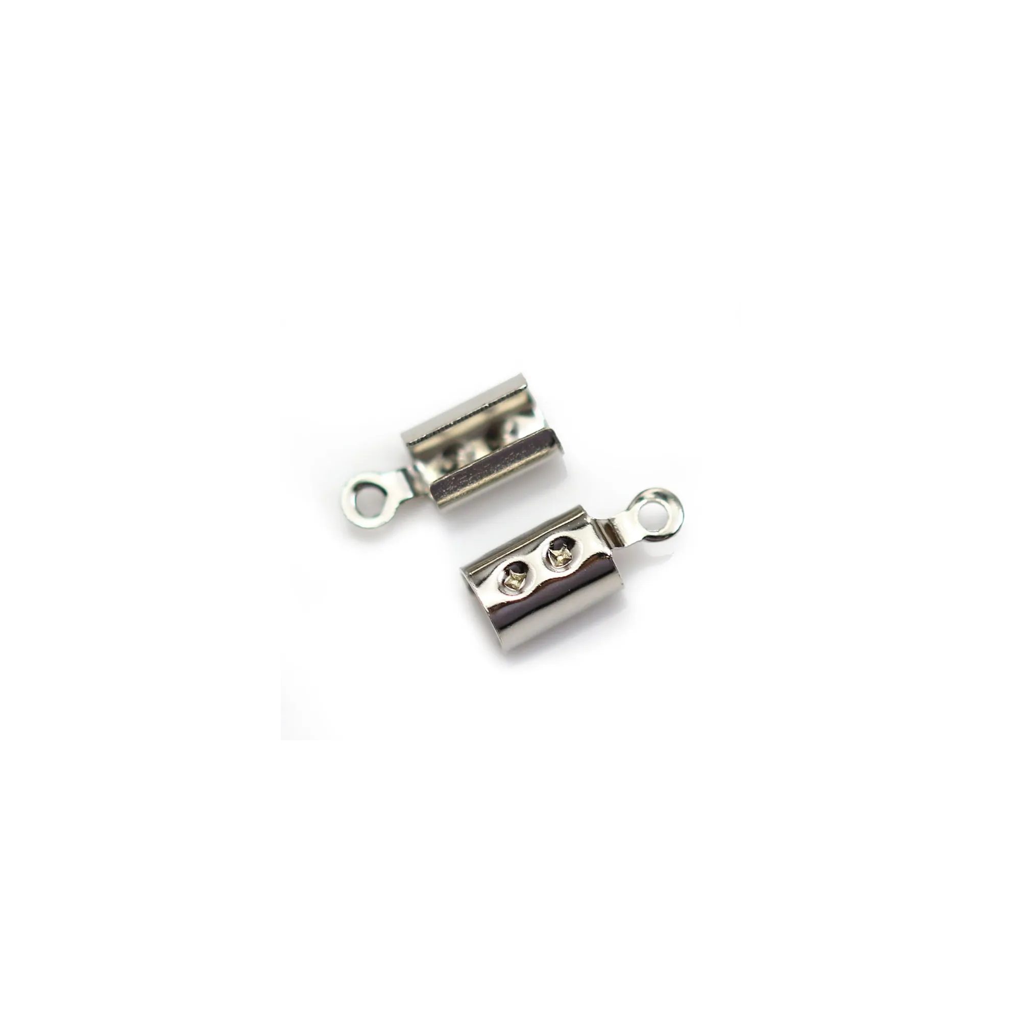 50 Embouts Cordon / Lacet En Métal Bronze - Diamètre 1.5 Mm - Pour Finition Bijoux, Créations DIY Et Accessoires