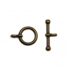 OxT"-Verschluss aus Metall, Altsilber oder Bronze 12mm x 2Stk
