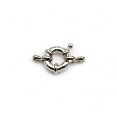 Clasp in the shape of a buoy, in silver metal, 13mm x 1pc