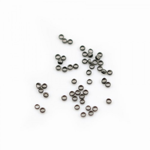Perlas de metal trituradas, negras, 2 * 1.0mm x 5grs