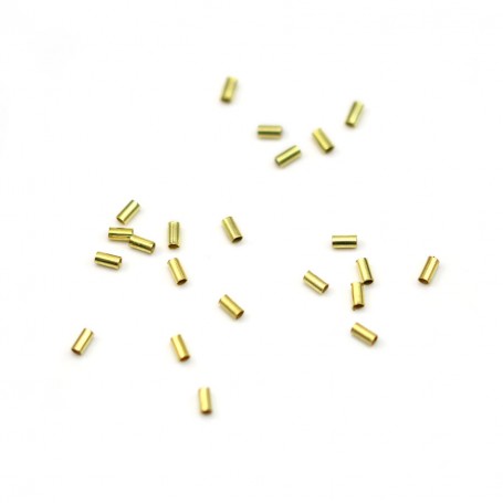 Crimp beads golden tone 1.5x2.8mm x 5gr