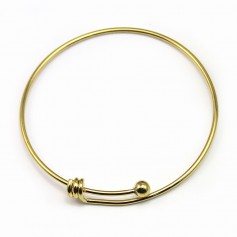 Bracelet réglable, en métal de couleur doré, 68mm x 1pc