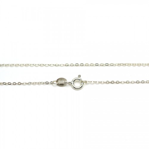 Chain in convict knit, in 925 sterling silver x 45cm