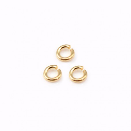 Venner open round rings by "flash" Gold on brass 0.5x4mm x 50pcs