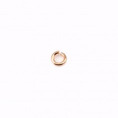 Anéis abertos banhados a ouro rosa em latão 0,6x3mm x 50pcs