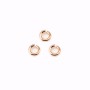Venner open round rings by "flash" gold pink on brass 0.55x3mm x 50g