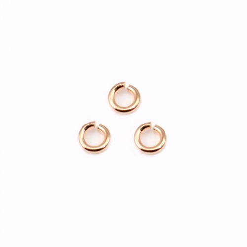Venner open round rings by "flash" gold pink on brass 0.55*3mm x 50g