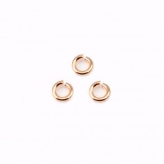 Venner open round rings by "flash" gold pink on brass 0.55x3mm x 50g(1 bag)