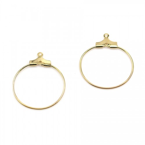 Earrings by "flash" Gold on brass 2.7x16mm x 2pcs