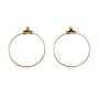 Hoop earrings to decorate plated by gold "flash" 20mm x 4pcs