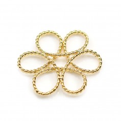 25mm flower spacer, by "flash" on brass x 2pcs