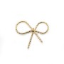 Bow tie charm, plated by "flash" gold on brass 19mm x 4 pcs