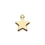 Estrela de encanto por "flash" ouro sobre latão 10mm x 10pcs