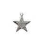 Star-shaped charm, plated with "flash" gold on brass 13mm x 6pcs