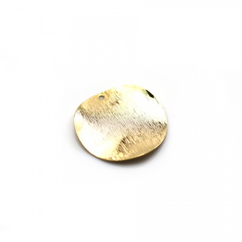 Runder Charm, vergoldet mit "flash" Gold auf Messing 25mm x 1Stk