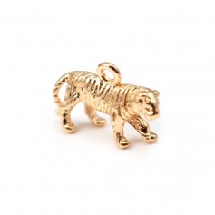 Tigre placcata in oro "flash" su ottone 11x18mm x1pc
