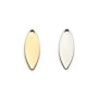 Charm in the shape of a oval, plated with "flash" gold brass 5.5x15mm x 6pcs