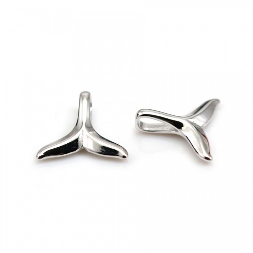 Mustache charm, silver plated on brass x 2pcs