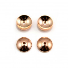 Saucers by "flash" Rose Gold on brass 6mm x 20pcs