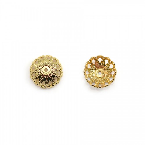 cup flower by "flash" Gold on brass 11.5*6mm x 2pcs