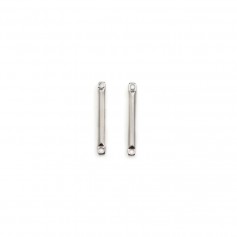Spacer tube-shaped 1.5x15mm, gold-plated on brass x 10pcs