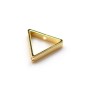 Intercalaire de forme triangle 0.8x3x15mm, doré sur laiton x 4pcs