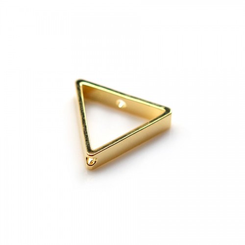 Separador triangular de 13mm, banhado a ouro flash sobre latão x 4pcs