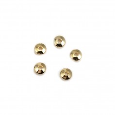 Spacer bead, in the shape of a roundel 4.8x2mm, plated by "flash" gold on brass x 10pcs